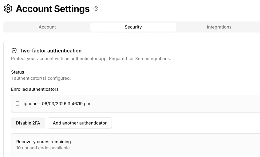 Two-factor authentication